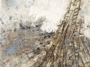 Detail, Gemälde „Grau“, 100 x 100 cm, 2025